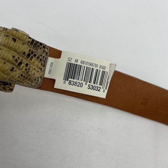 RALPH LAUREN Belt Womens Medium M Genuine Lizard NEW Beige Made in Italy